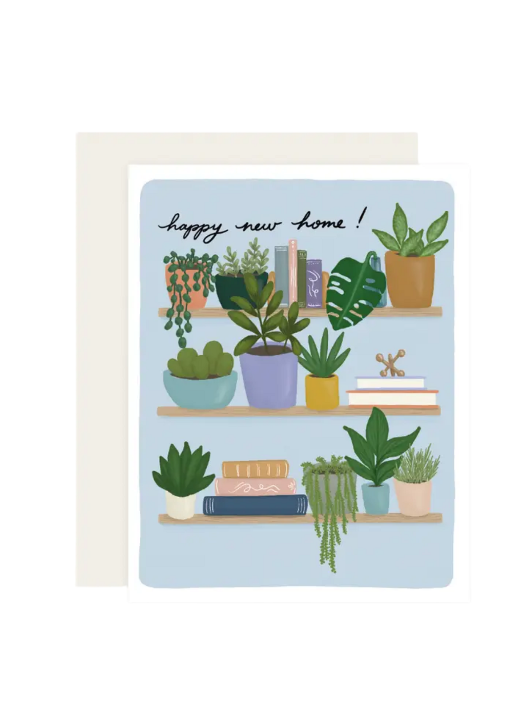 Slightly Stationery New Home Card - Plants