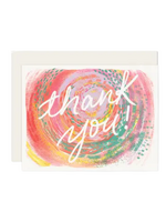 Slightly Stationery Thank You Card - Painterly