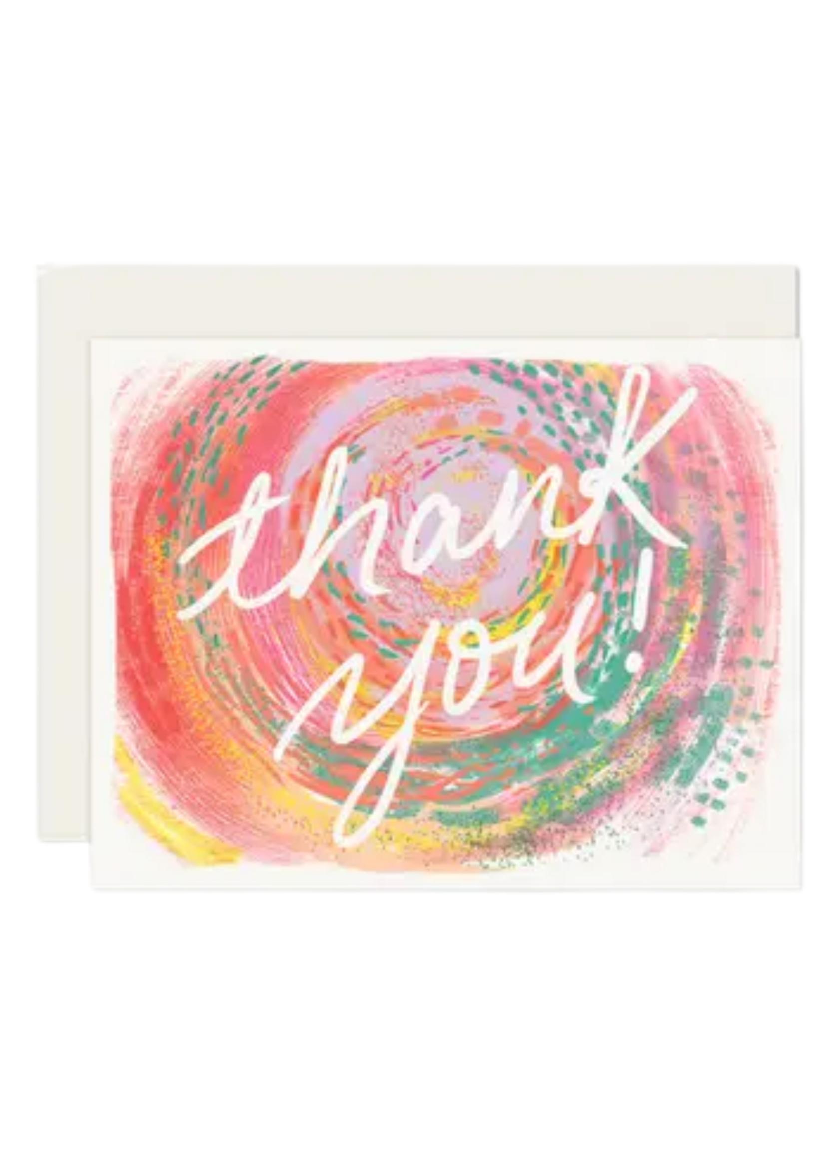 Slightly Stationery Thank You Card - Painterly