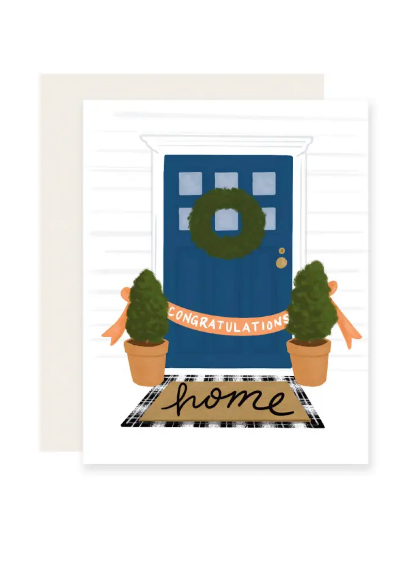 Slightly Stationery New Home Card - Front Door