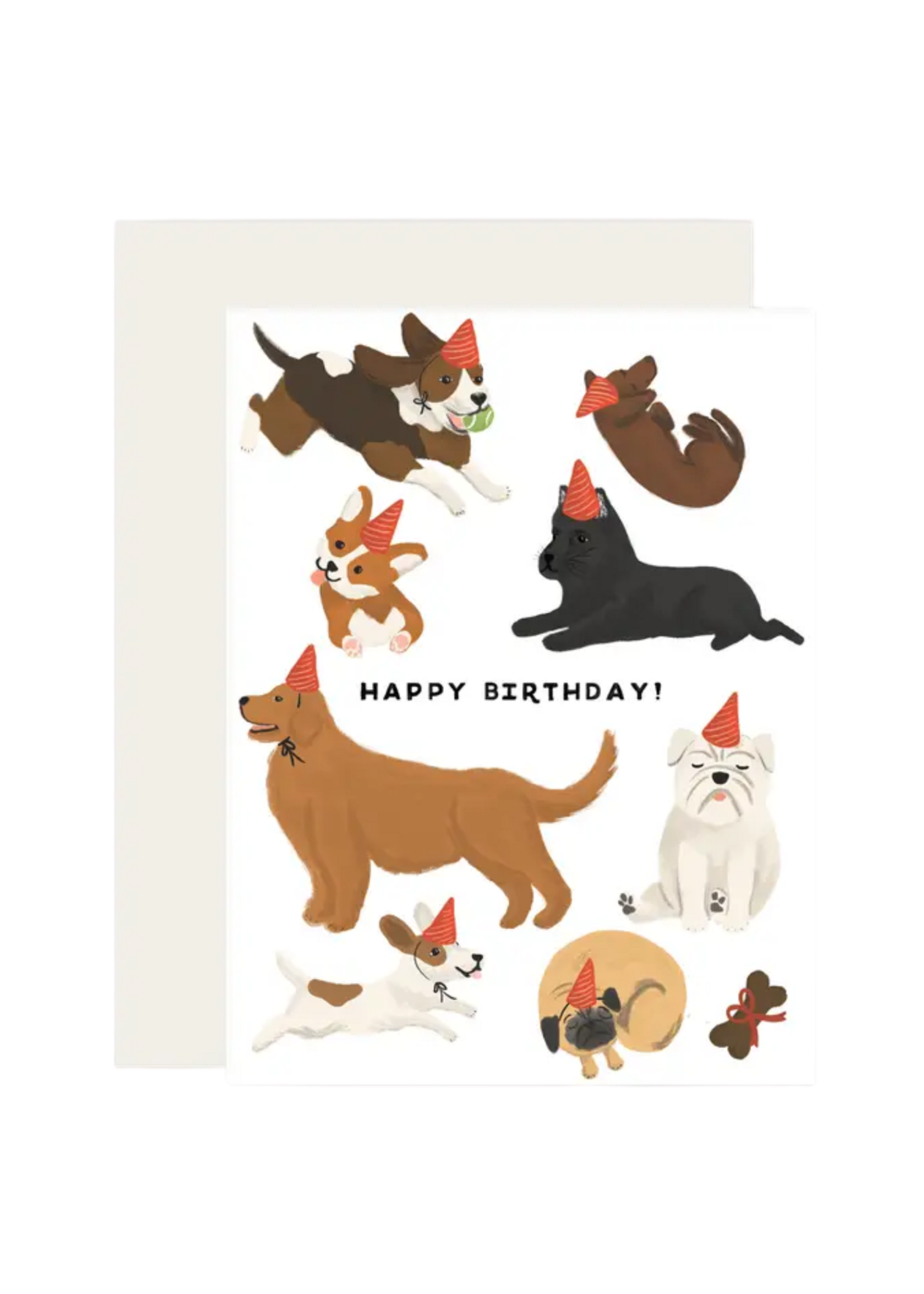 Slightly Stationery Birthday Card - Dogs