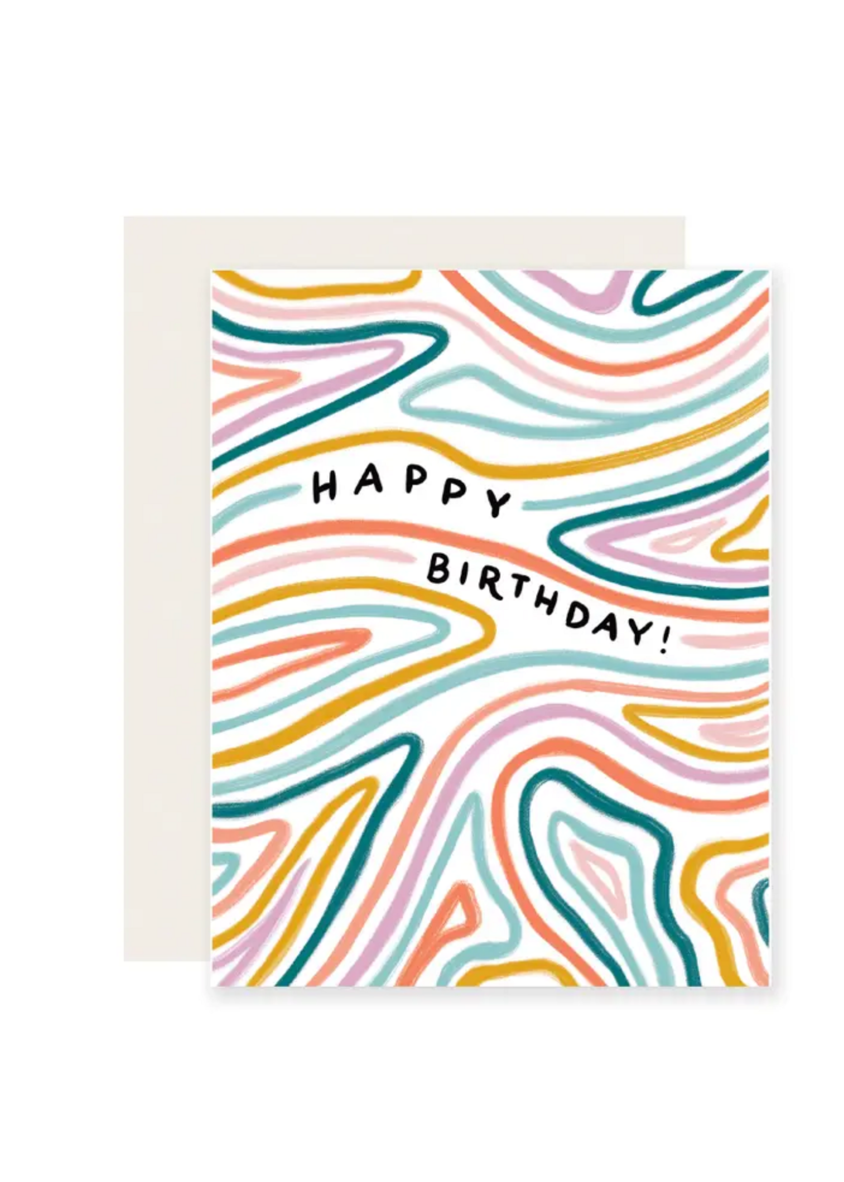 Slightly Stationery Birthday Card - Contour Birthday