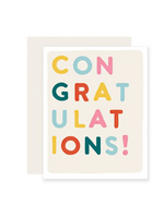 Slightly Stationery Congratulations Card - Block Letters