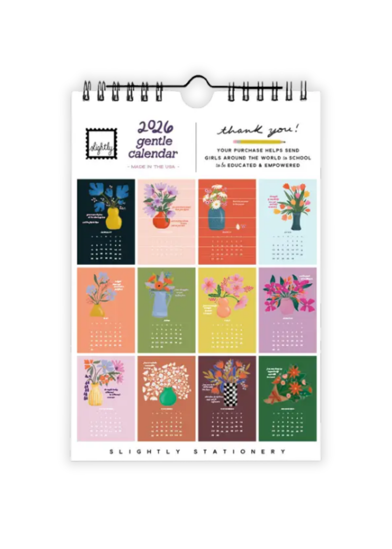 Slightly Stationery 2026 Mini Gentle Calendar