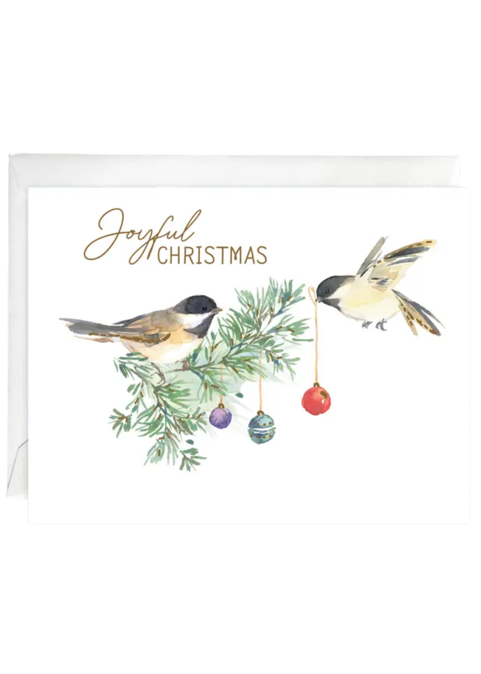 Gina B Designs Holiday Card - Chickadees & Ornament