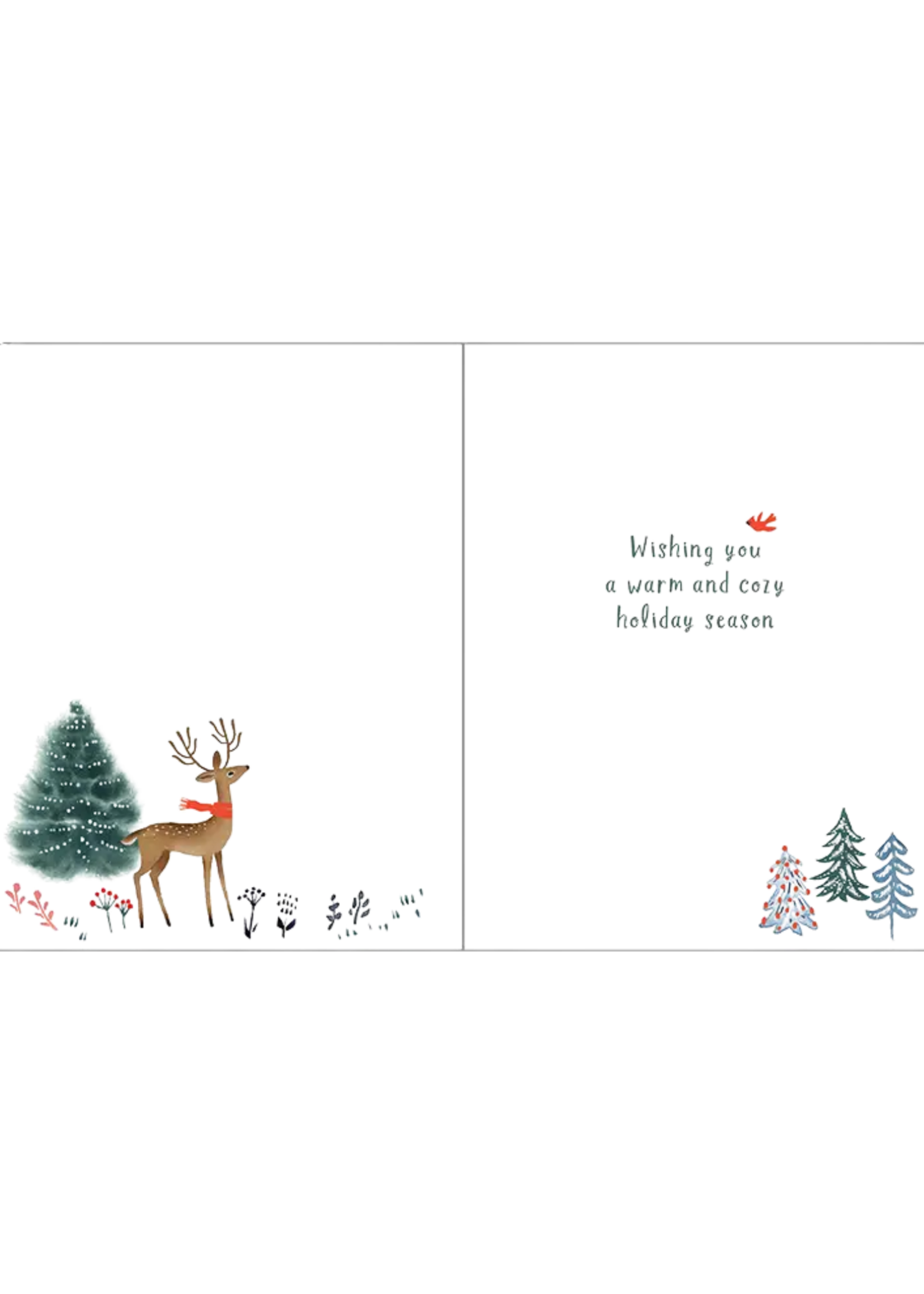Gina B Designs Holiday Card - Little Cabin and Deer