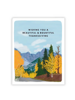 Slightly Stationery Thanksgiving Card -  Beautiful & Bountiful