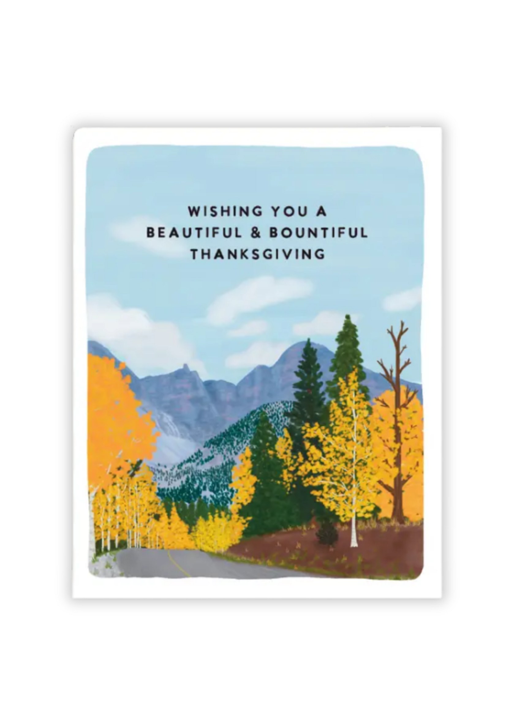 Slightly Stationery Thanksgiving Card -  Beautiful & Bountiful