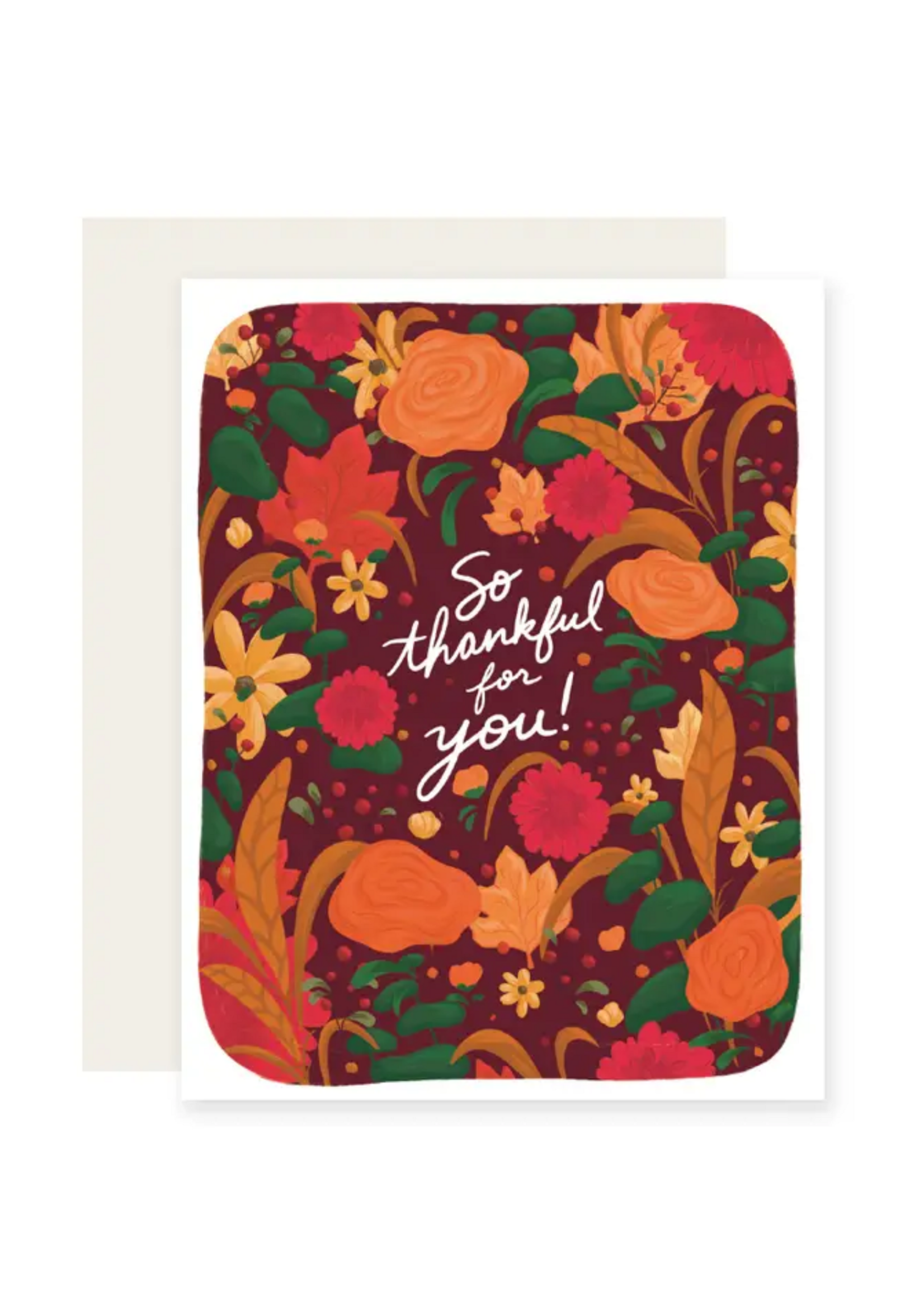 Slightly Stationery Thanksgiving Card - Fall Floral