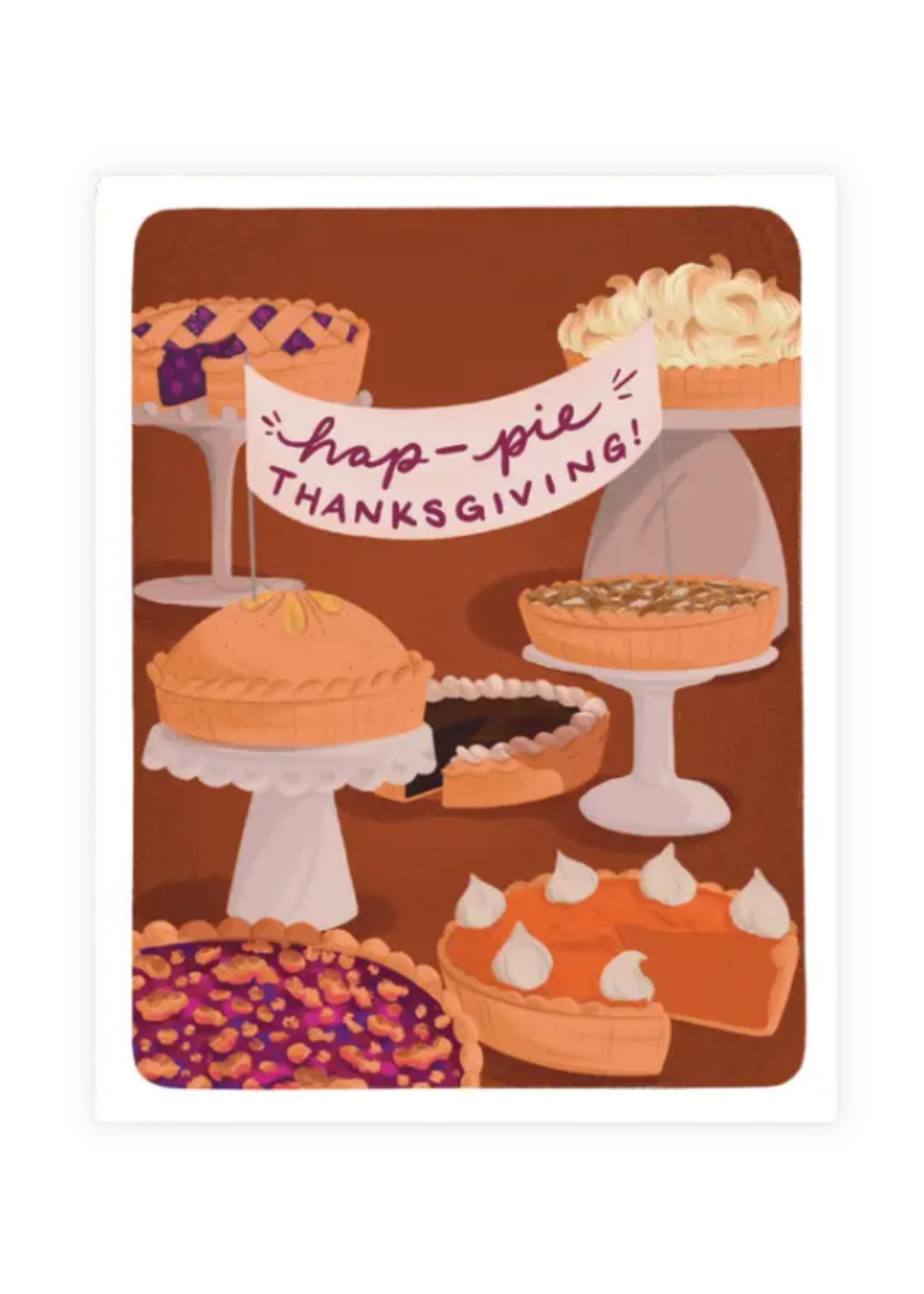 Slightly Stationery Thanksgiving Card - Hap-Pie Thanksgiving