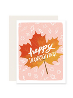 Slightly Stationery Thanksgiving Card - Maple Leaf