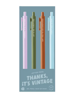 Talking Out of Turn Thanks It's Vintage Pen Set (Set Of 4)