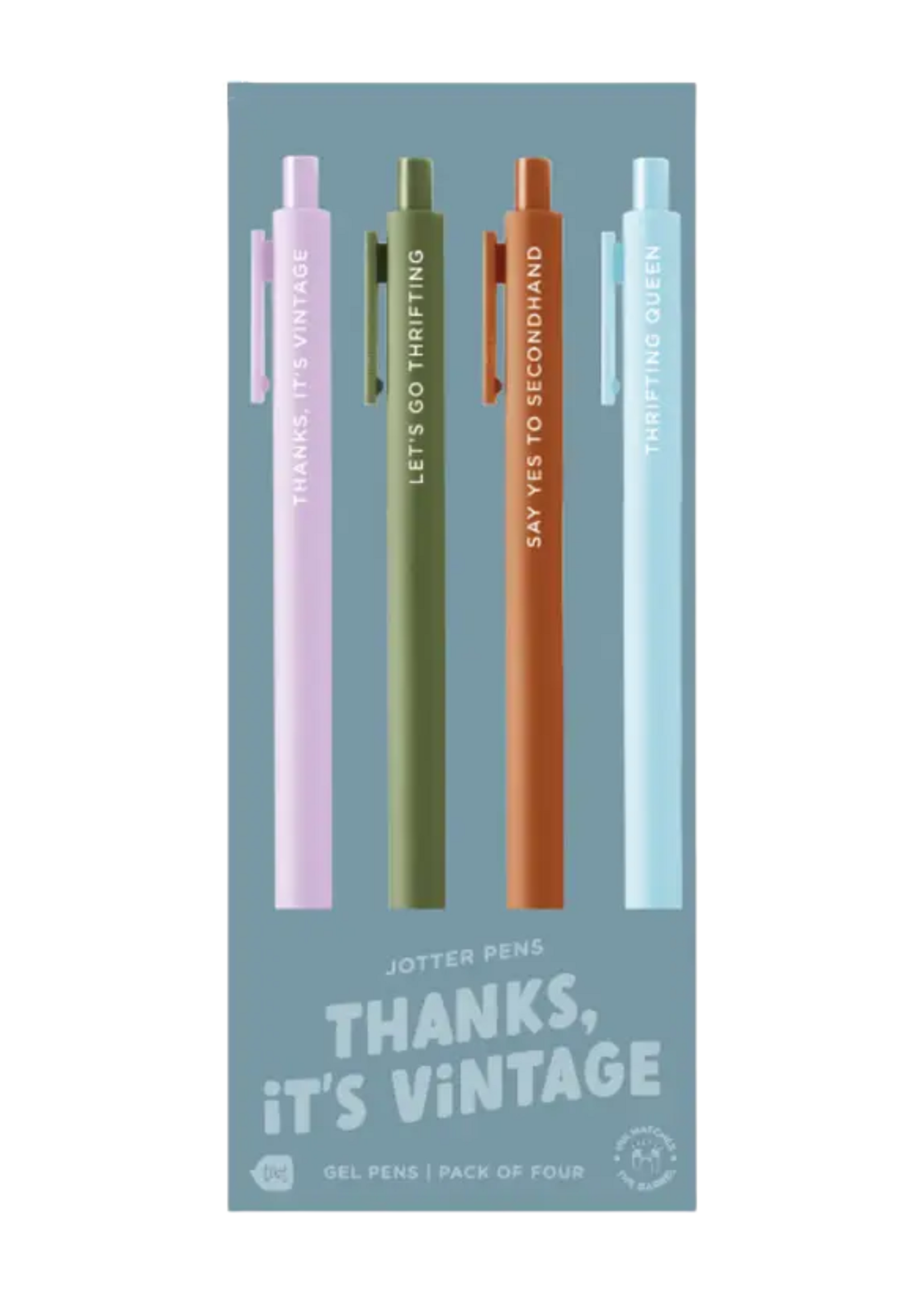 Talking Out of Turn Thanks It's Vintage Pen Set (Set Of 4)