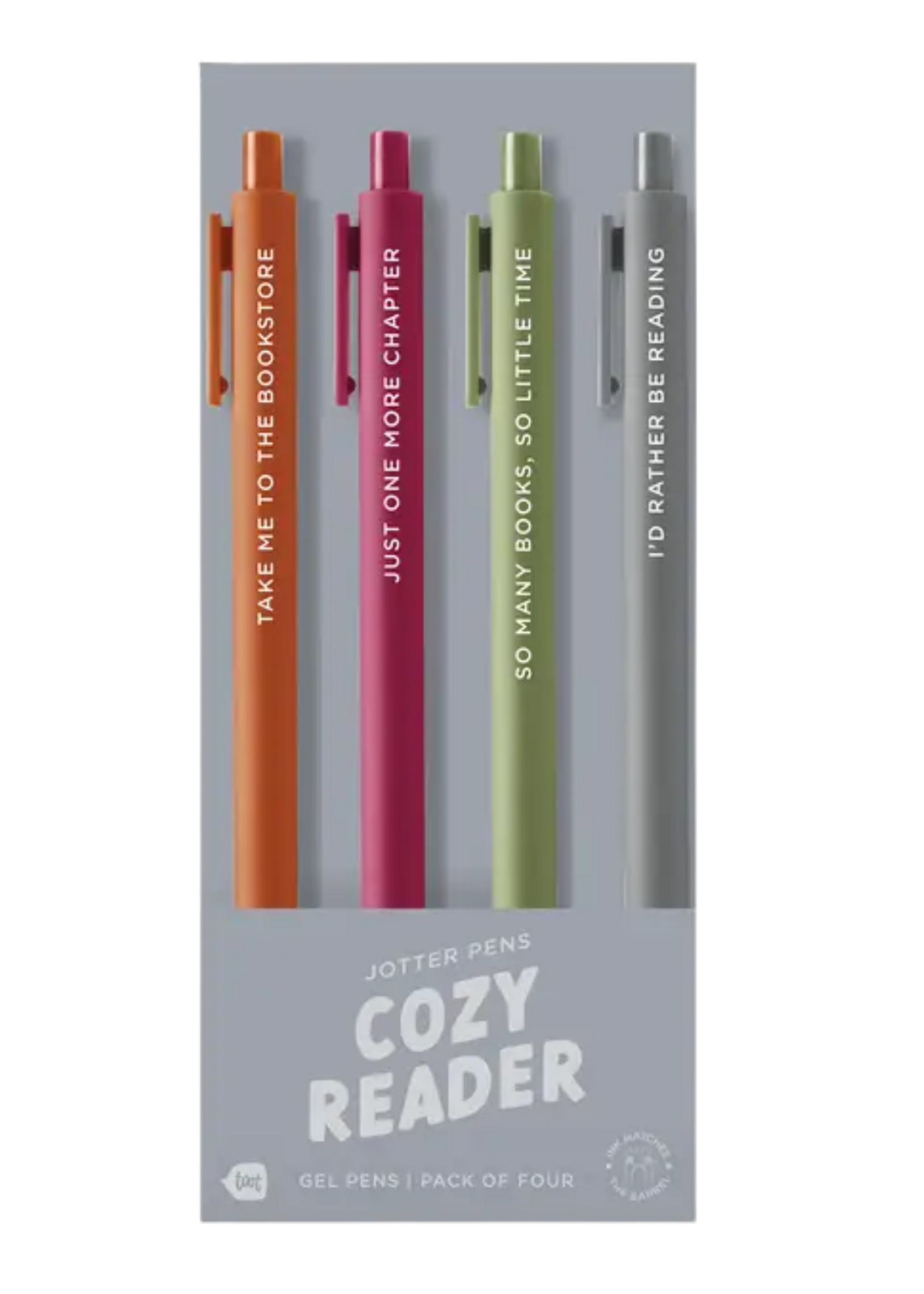 Talking Out of Turn Cozy Reader Pen Set (Set Of 4)