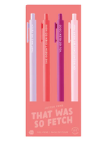 Talking Out of Turn That Was So Fetch Pen Set (Set Of 4)