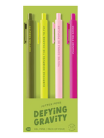 Talking Out of Turn Defying Gravity Pen Set (Set Of 4)