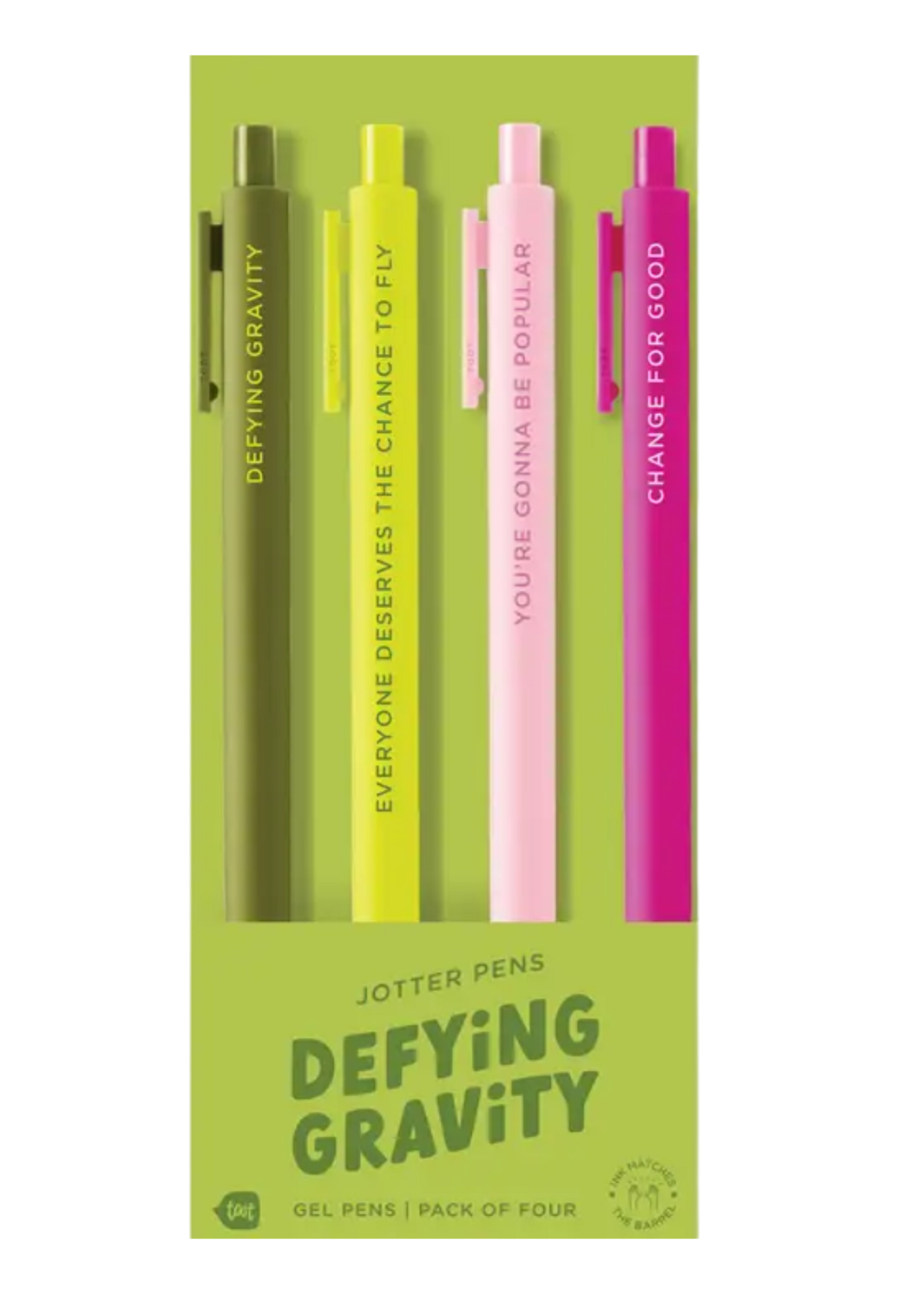 Talking Out of Turn Defying Gravity Pen Set (Set Of 4)