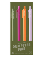 Talking Out of Turn Dumpster Fire Pen Set (Set Of 4)