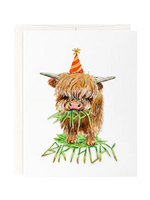 Liyana Studio Birthday Card - Highland Cow