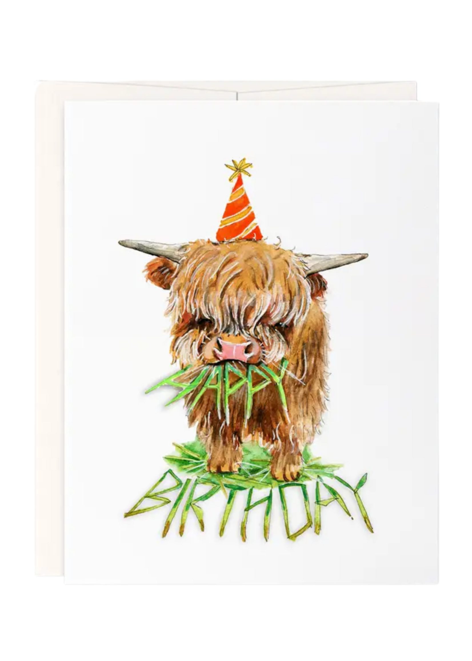 Liyana Studio Birthday Card - Highland Cow