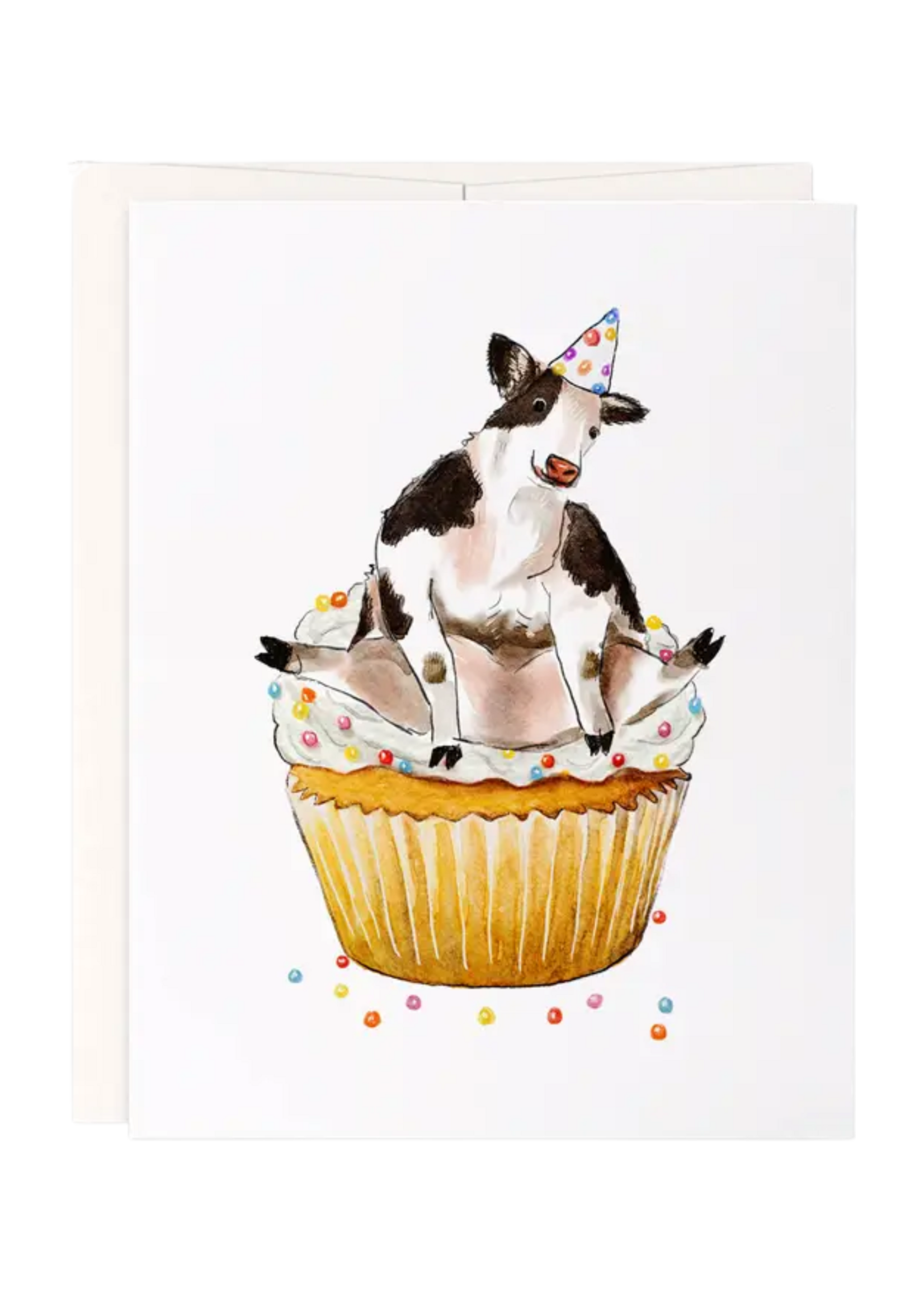 Liyana Studio Birthday Card -  Cupcake Cow