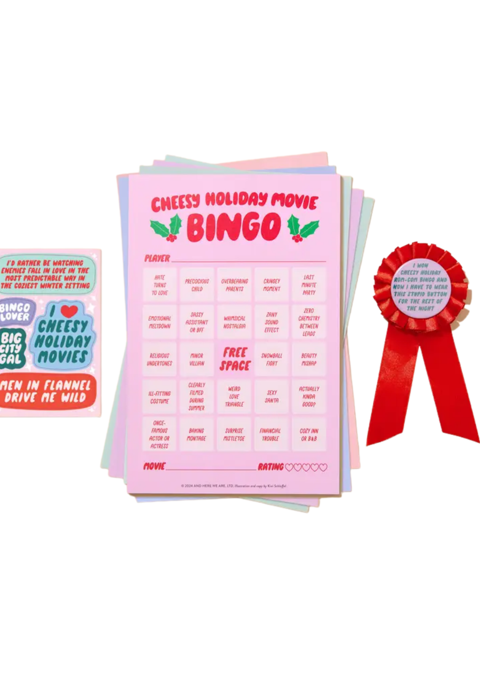 And Here We Are Cheesy Holiday Movie Bingo