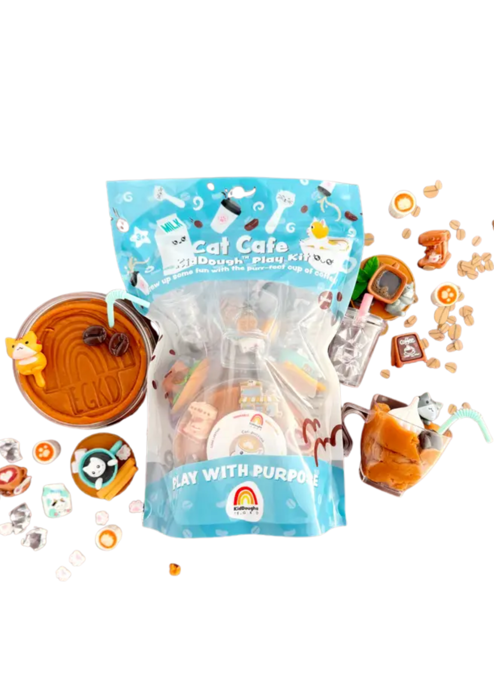 Earth Grown KidDoughs Cat Cafe Kid Dough Play Kit