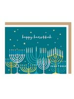 Apartment 2 Cards Hanukkah Card - Table of Menorahs