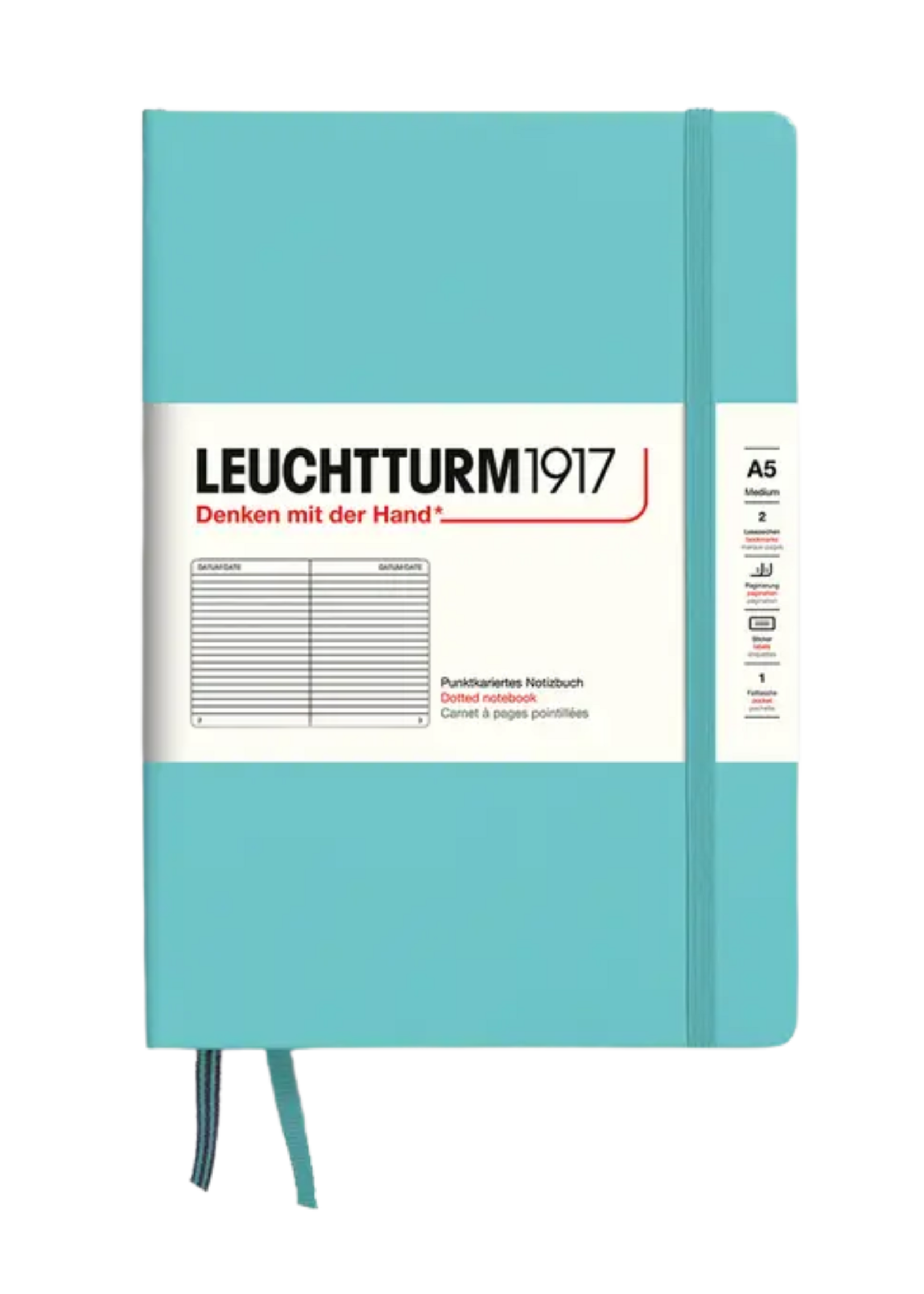 LEUCHTTURM1917 A5 Ruled Hard Cover Notebook