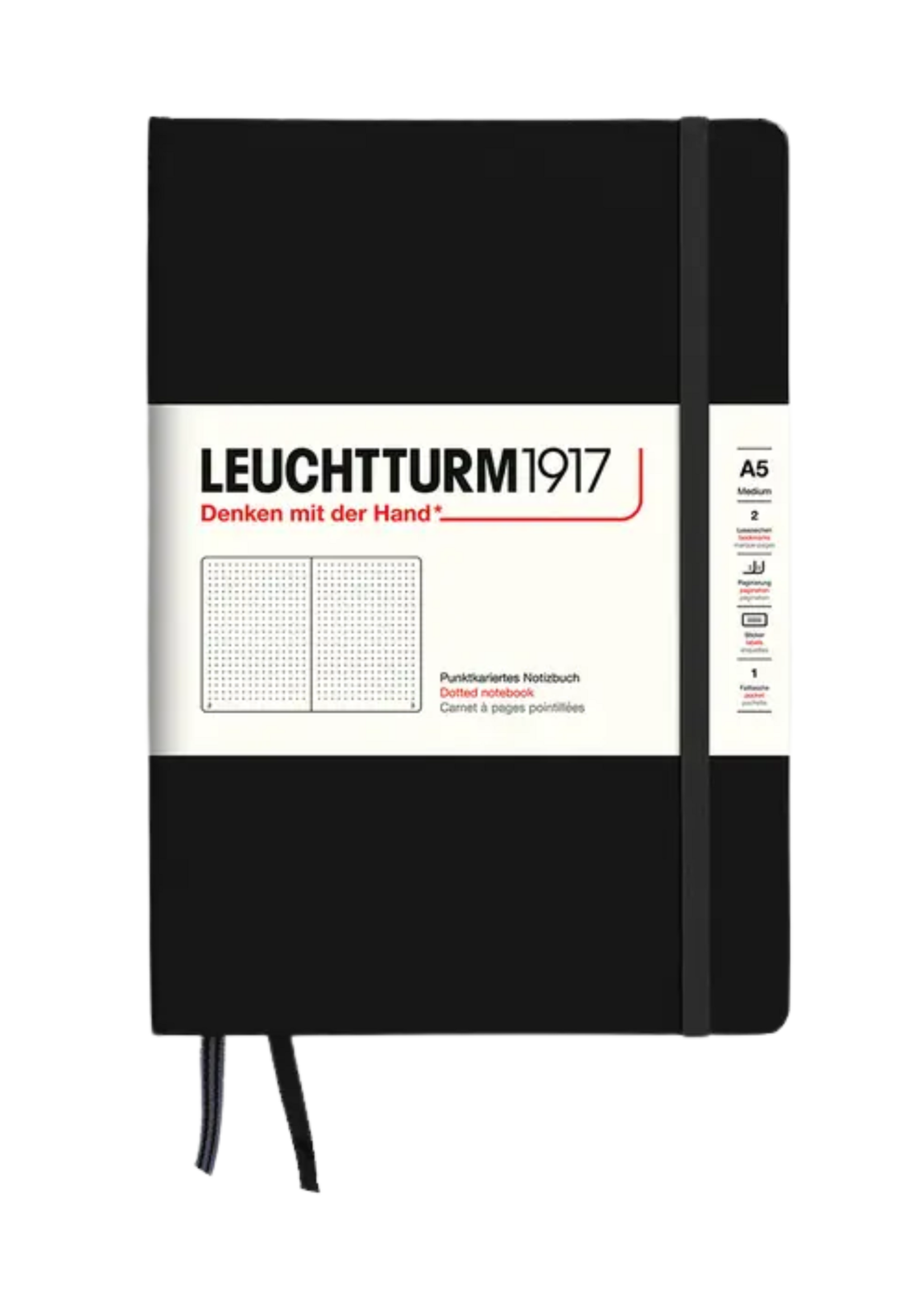 LEUCHTTURM1917 A5 Dotted Hard Cover Notebook