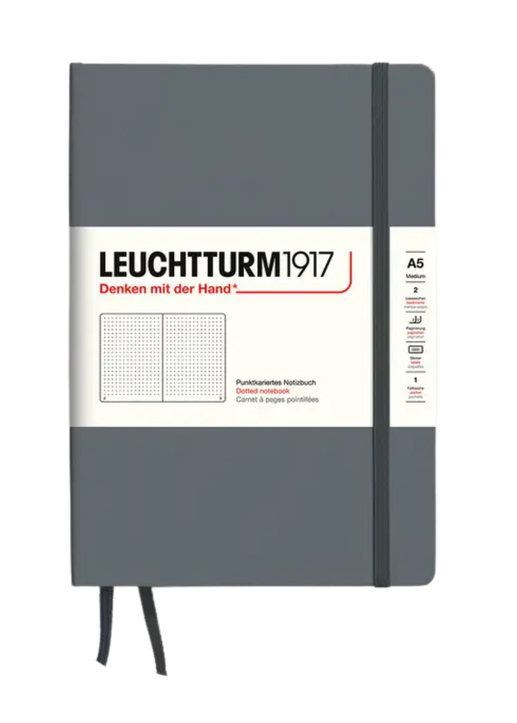 LEUCHTTURM1917 A5 Dotted Hard Cover Notebook