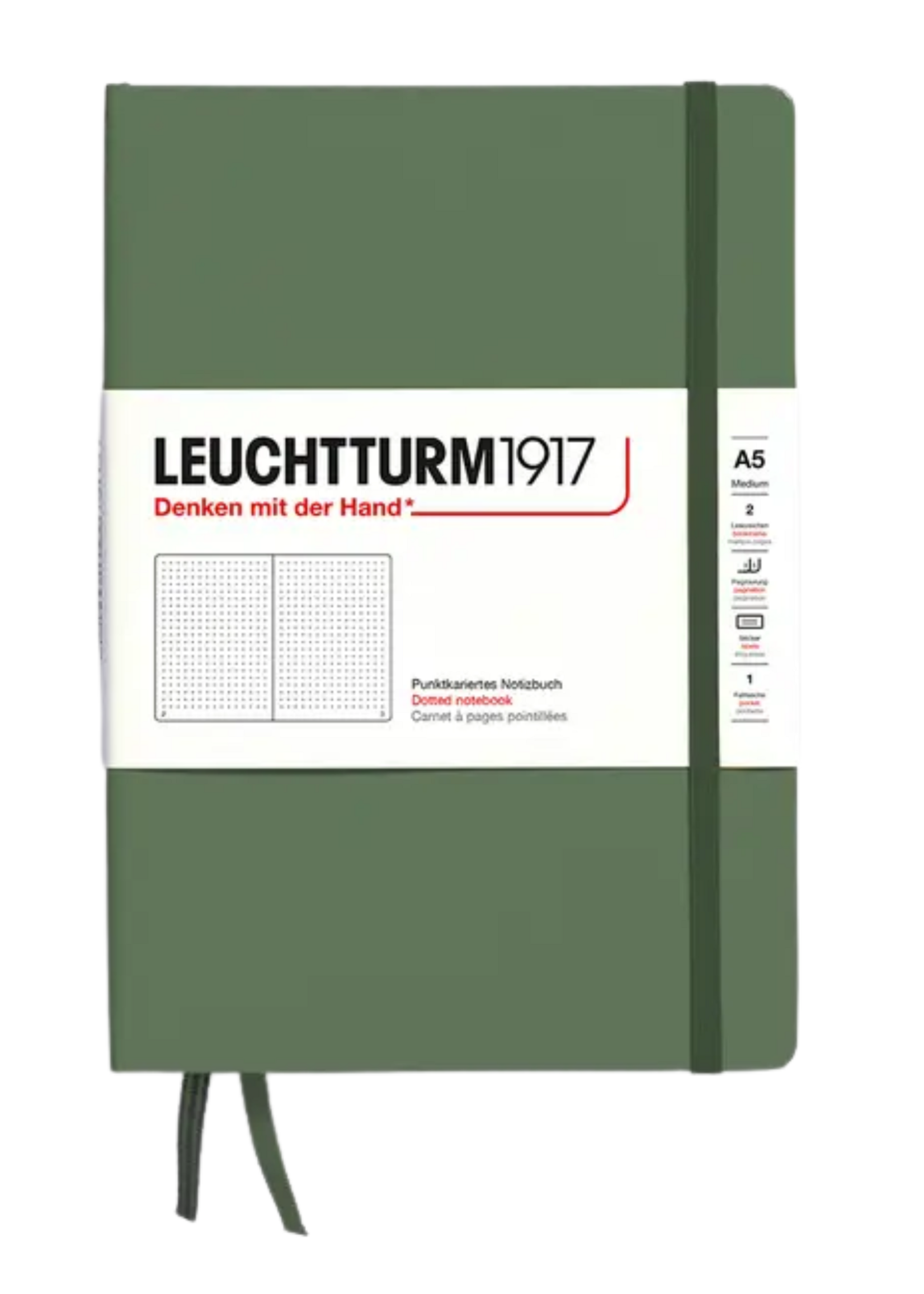 LEUCHTTURM1917 A5 Dotted Hard Cover Notebook