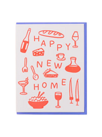 And Here We Are New Home Card - Food Icons