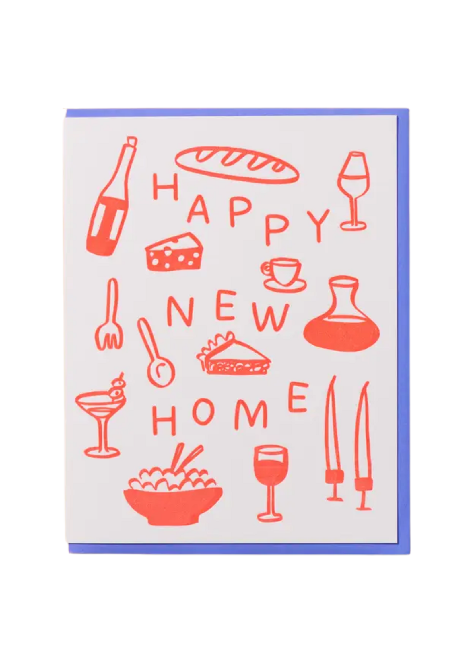 And Here We Are New Home Card - Food Icons