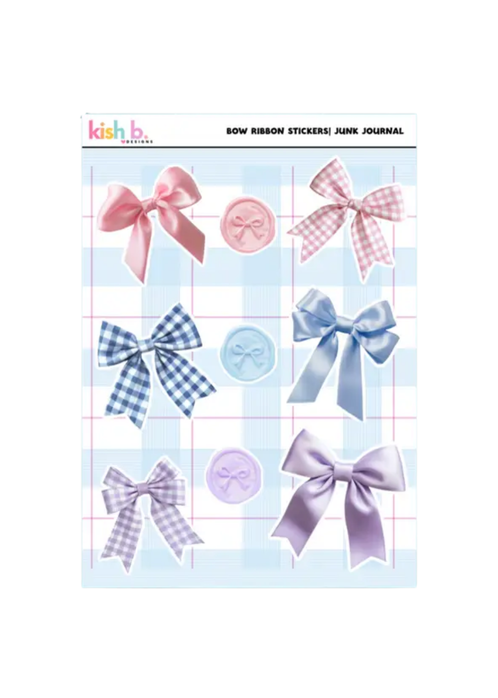 Kish B. Designs Bow Sticker Sheet