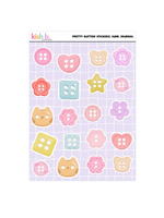 Kish B. Designs Pretty Buttons Sticker Sheet
