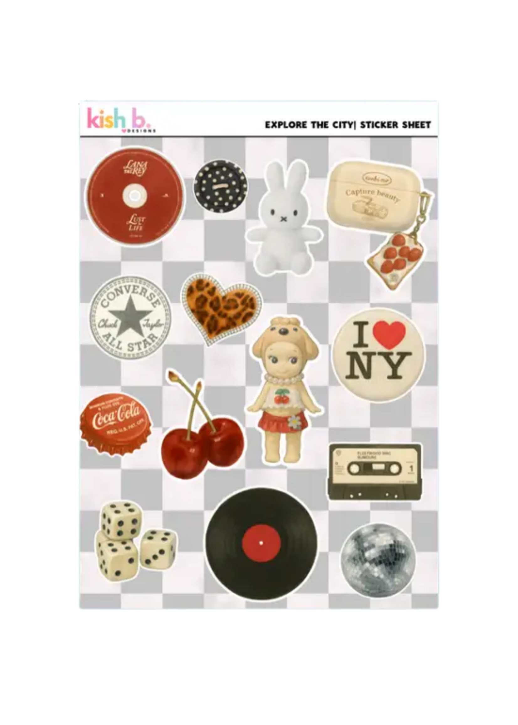 Kish B. Designs Explore The City Sticker Sheet