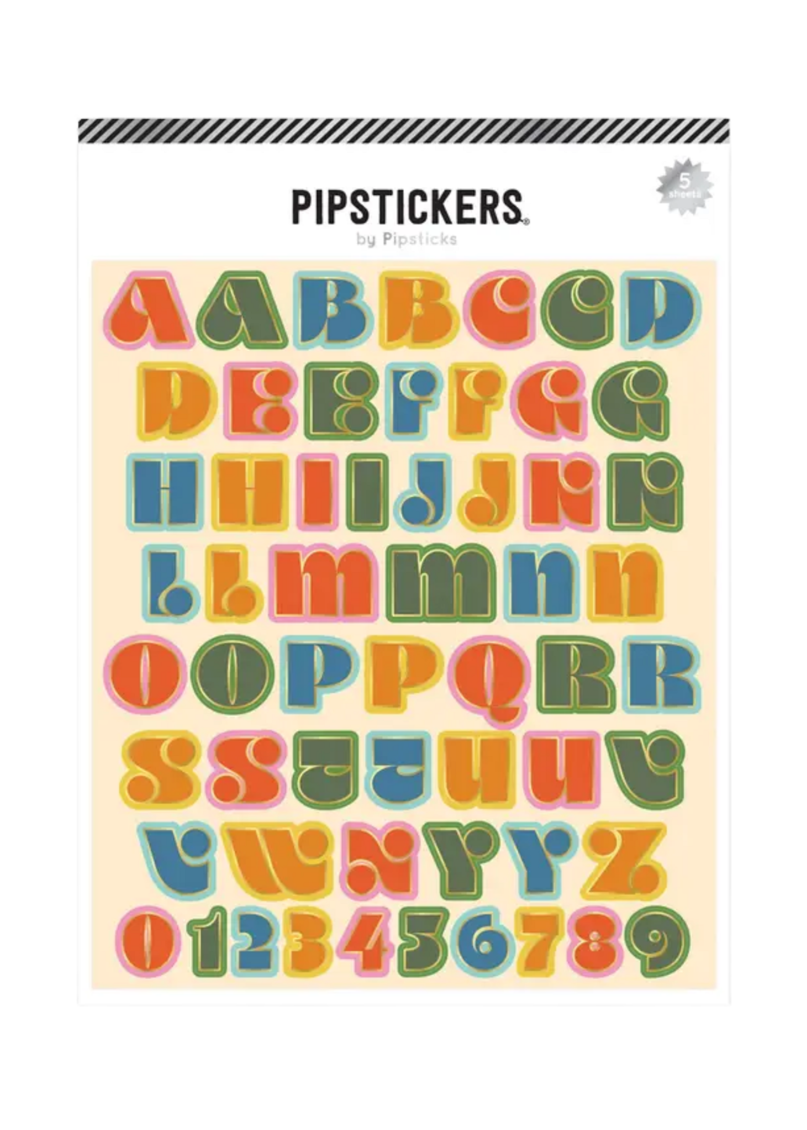 Pipsticks Big Alphabet Sticker Sheet Pack