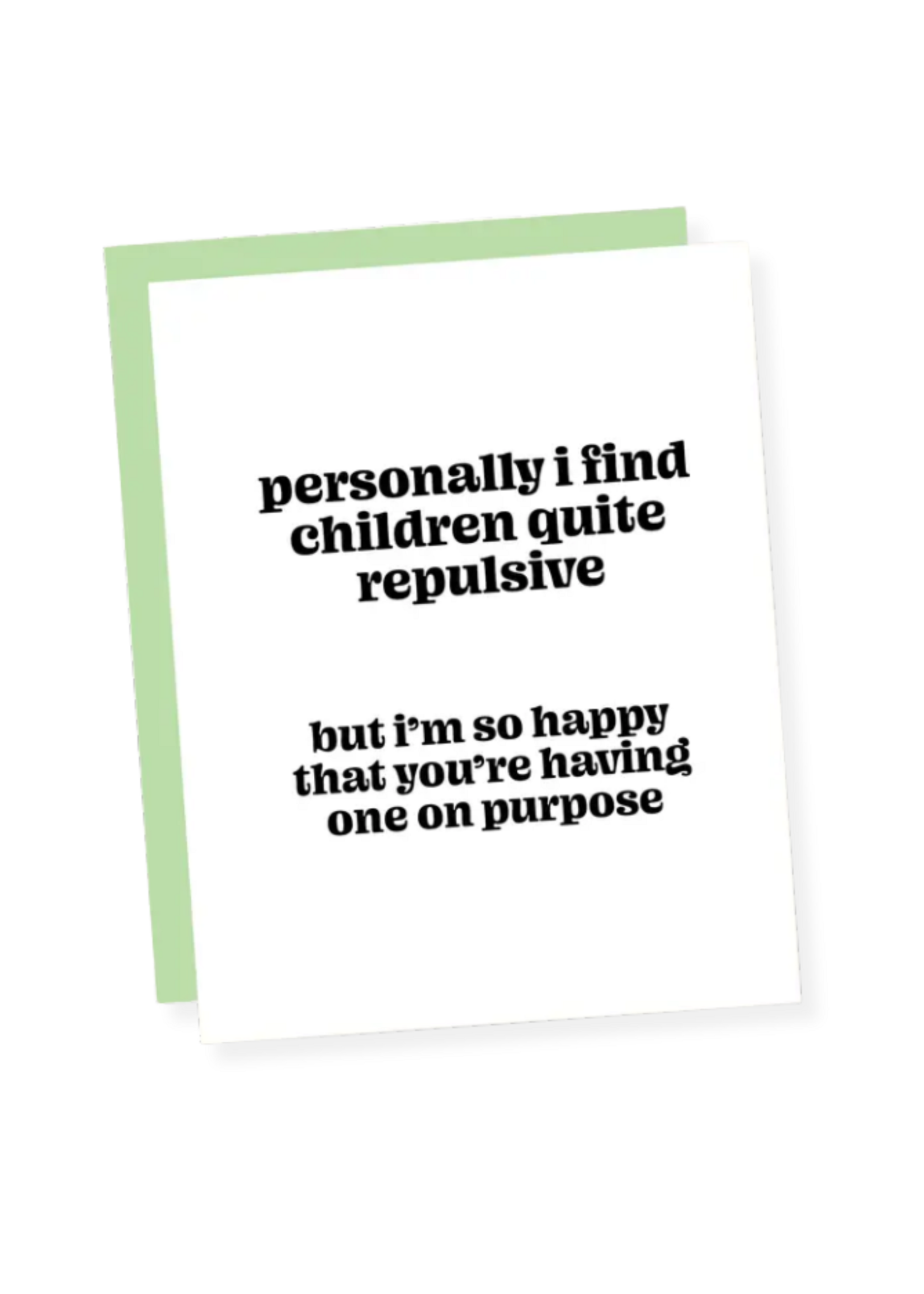 That's So Andrew Baby Card - Personally Children Are Quite Repulsive