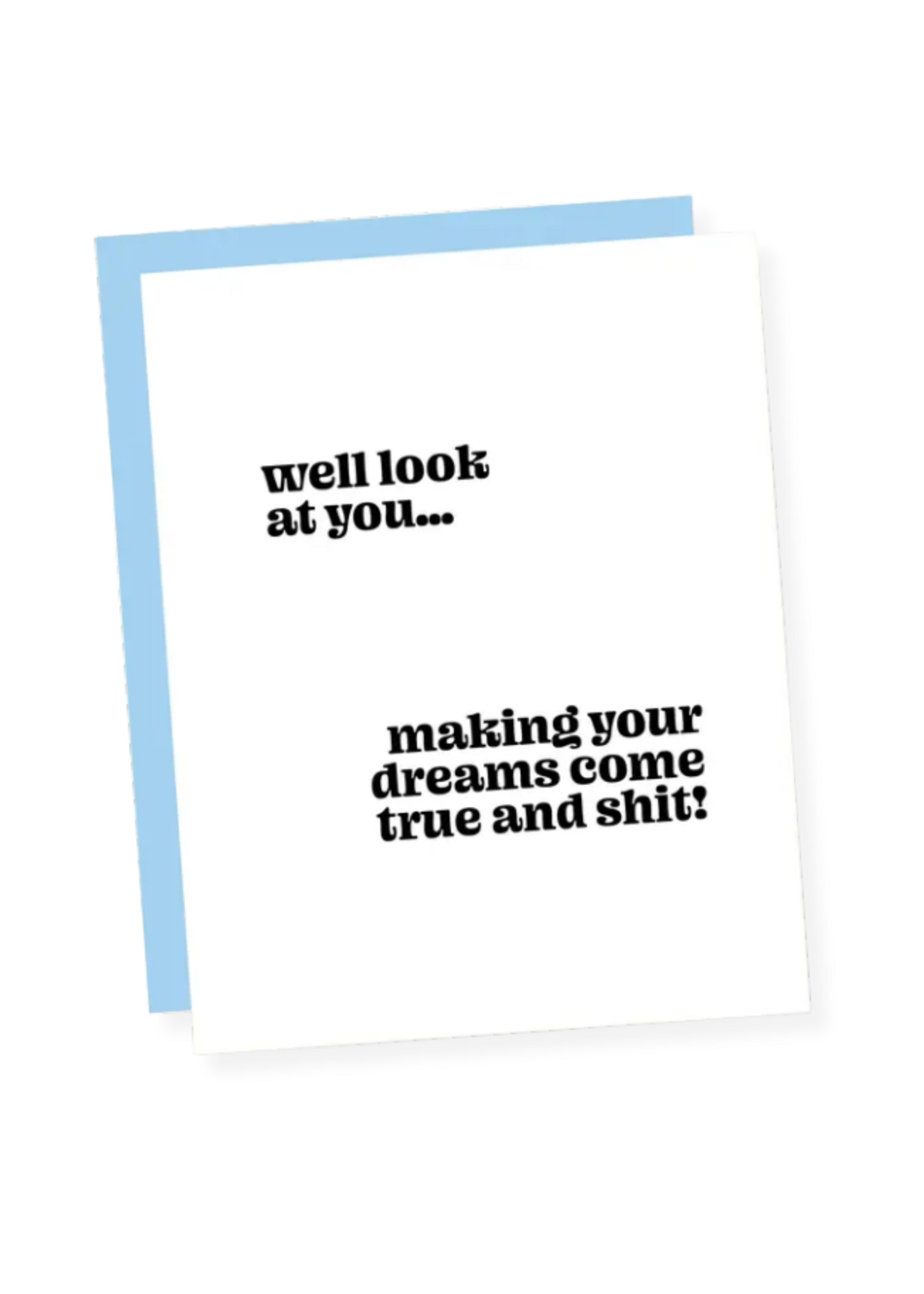 That's So Andrew Congratulations Card - Making Your Dreams Coming True And Shit