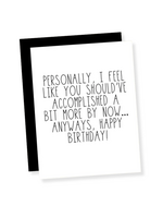 That's So Andrew Birthday Card - You Should Have Accomplished More