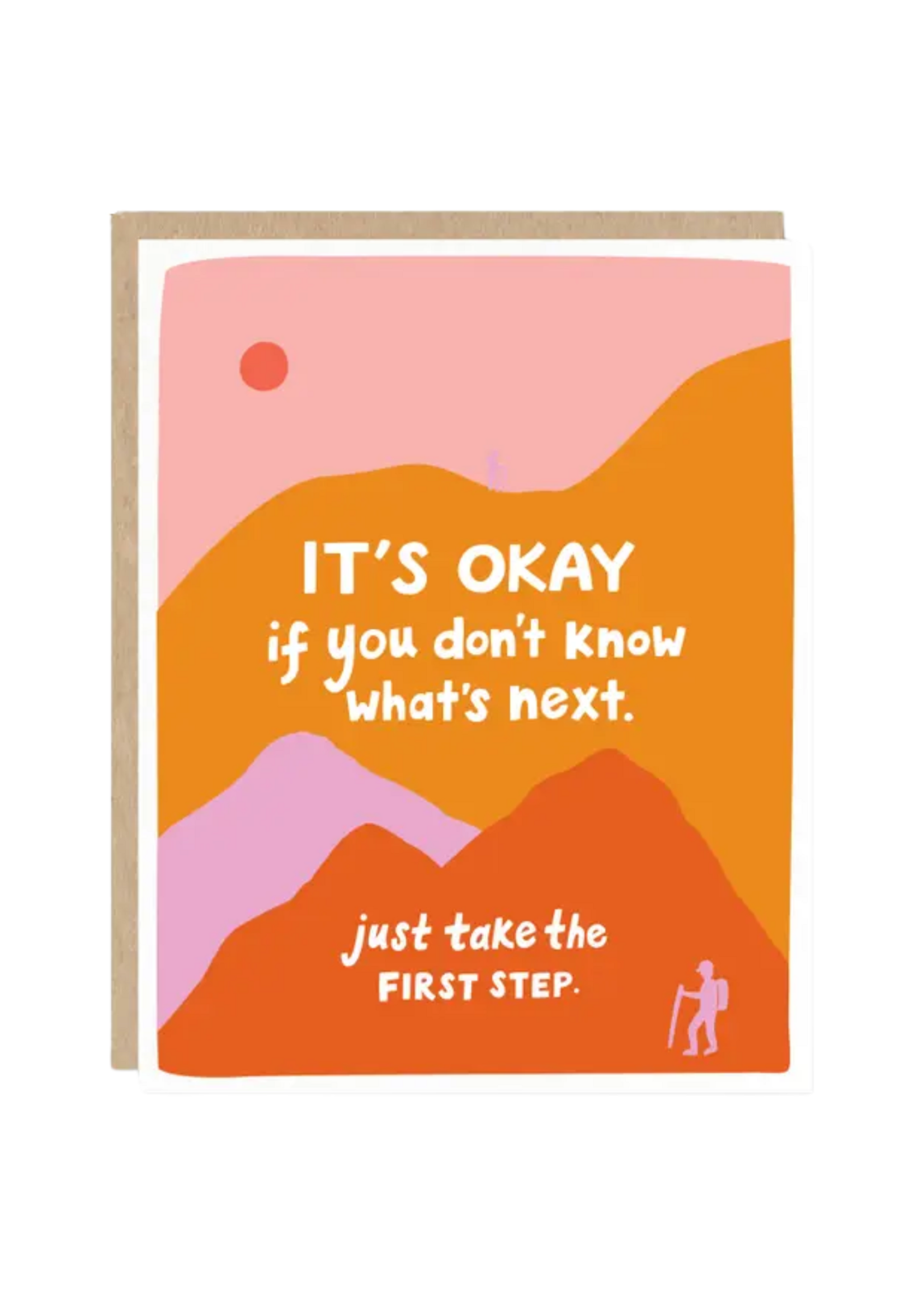 odd daughter paper co. Encouragement Card - Just Take The First Step