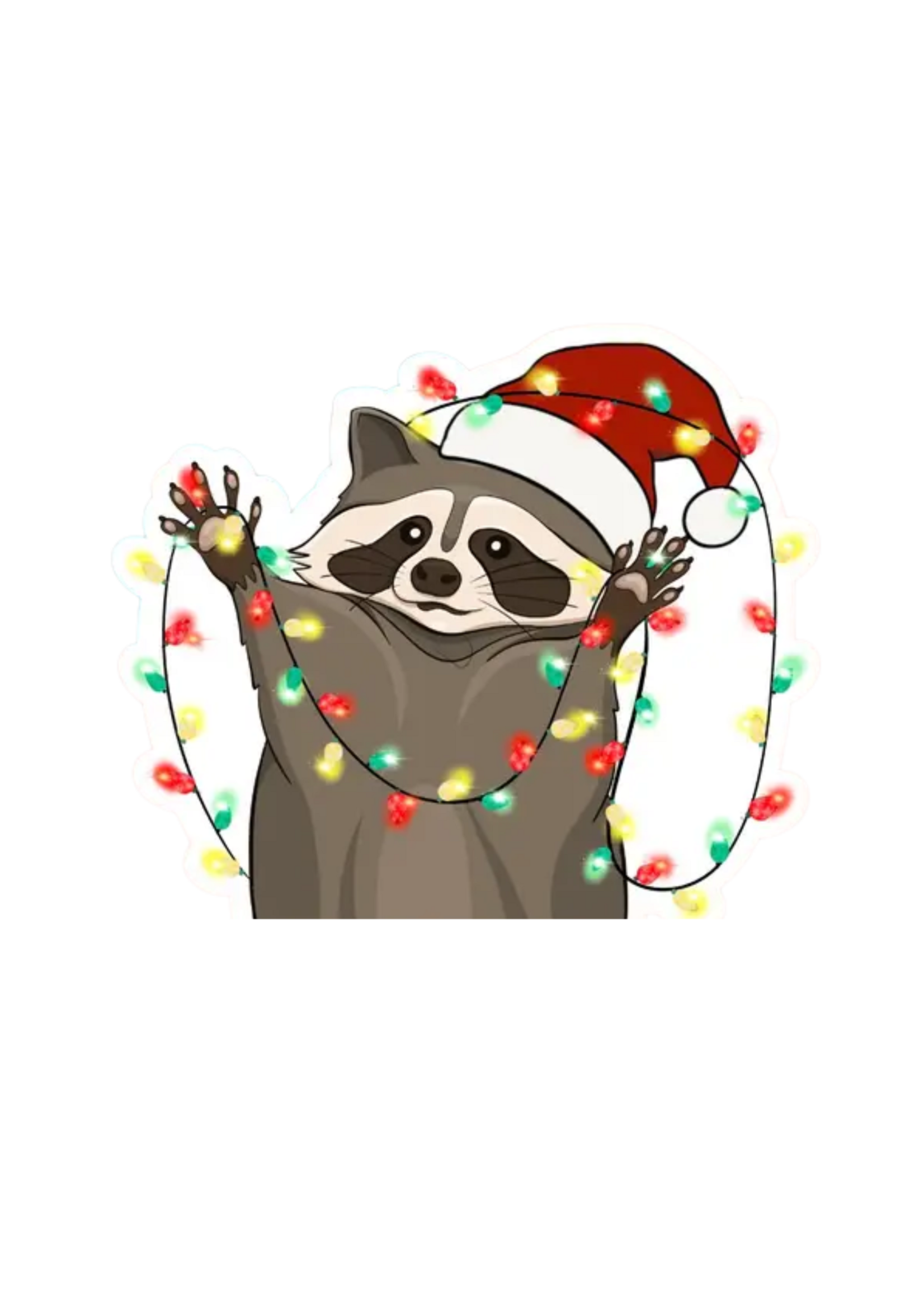 EnchantingSunshine Christmas Raccoon Sticker