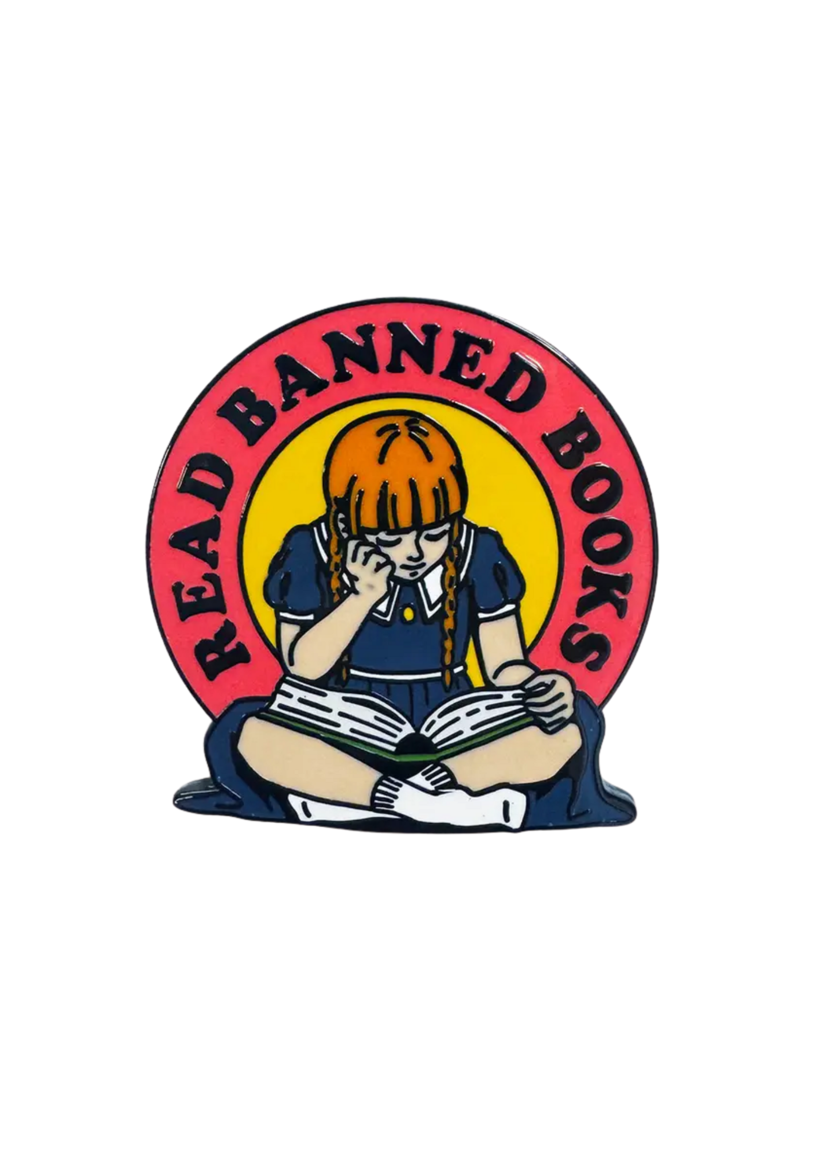 Strike Gently Co Read Banned Books Enamel Pin