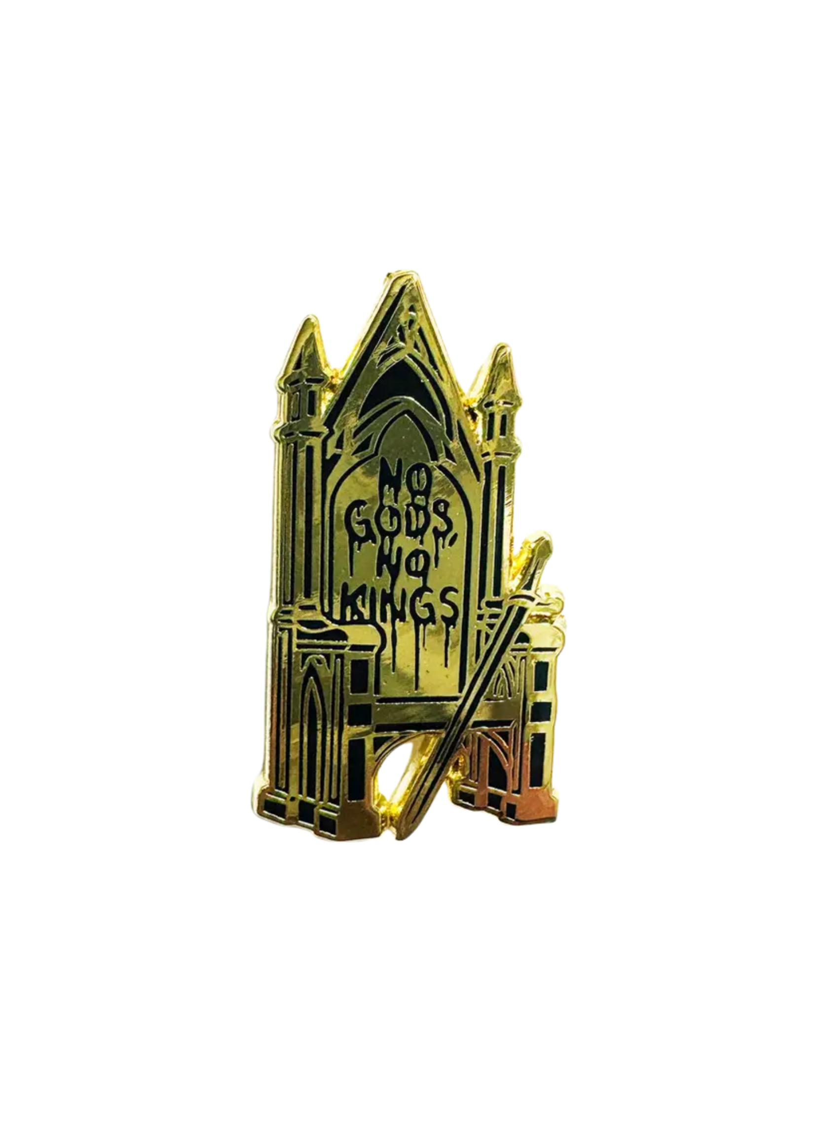 Strike Gently Co No Gods No Kings Enamel Pin
