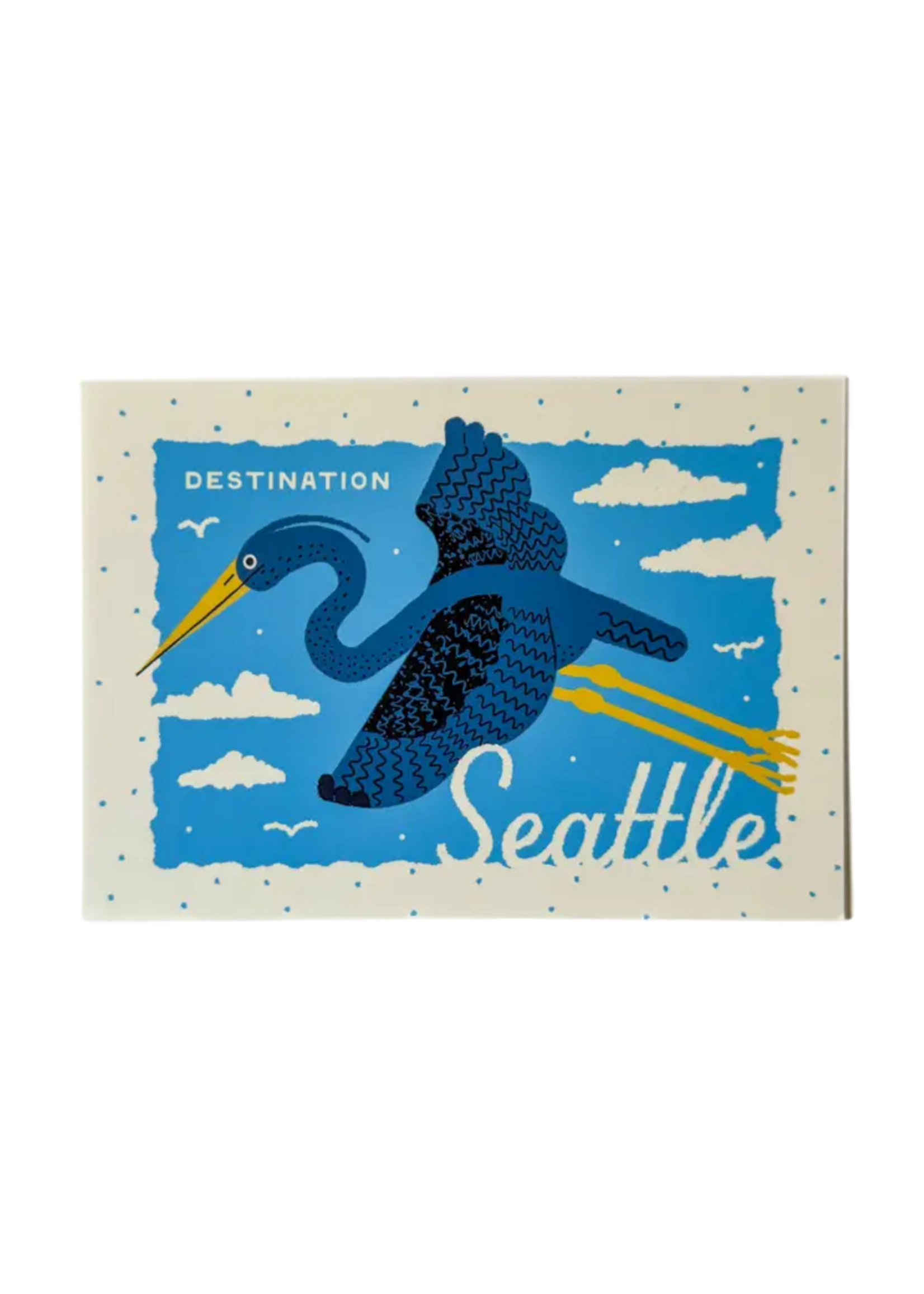 Wug Prints Destination Seattle Post Card