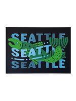 Wug Prints Splash Salmon and Waves Postcard