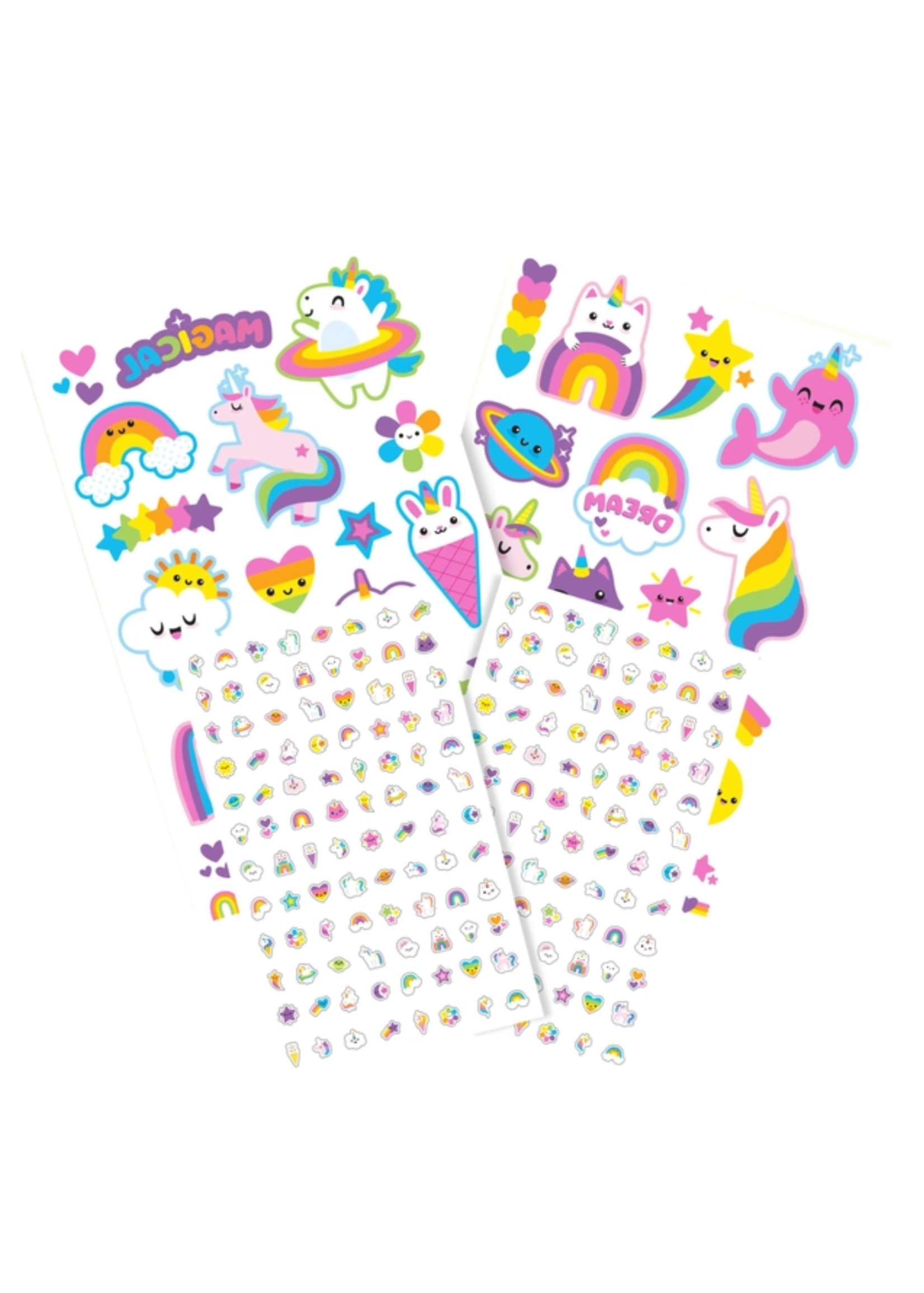Ooly Unicorns and Rainbows Temporary Tattoo and Nail Stickers