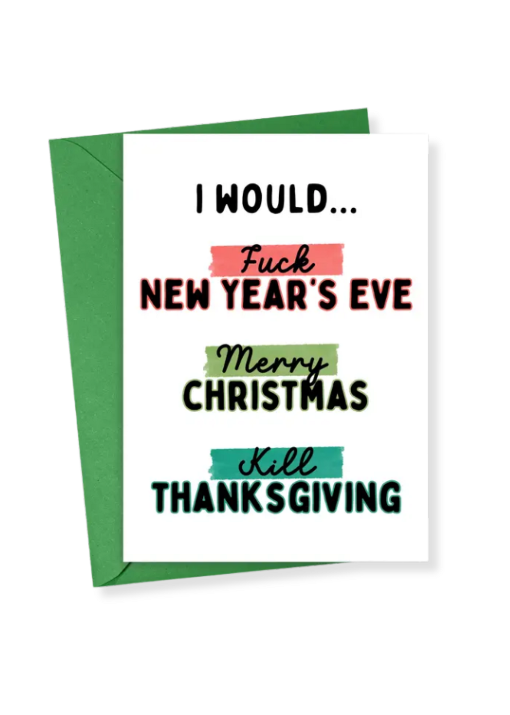 R is for Robo Holiday Card - Fuck Merry Kill