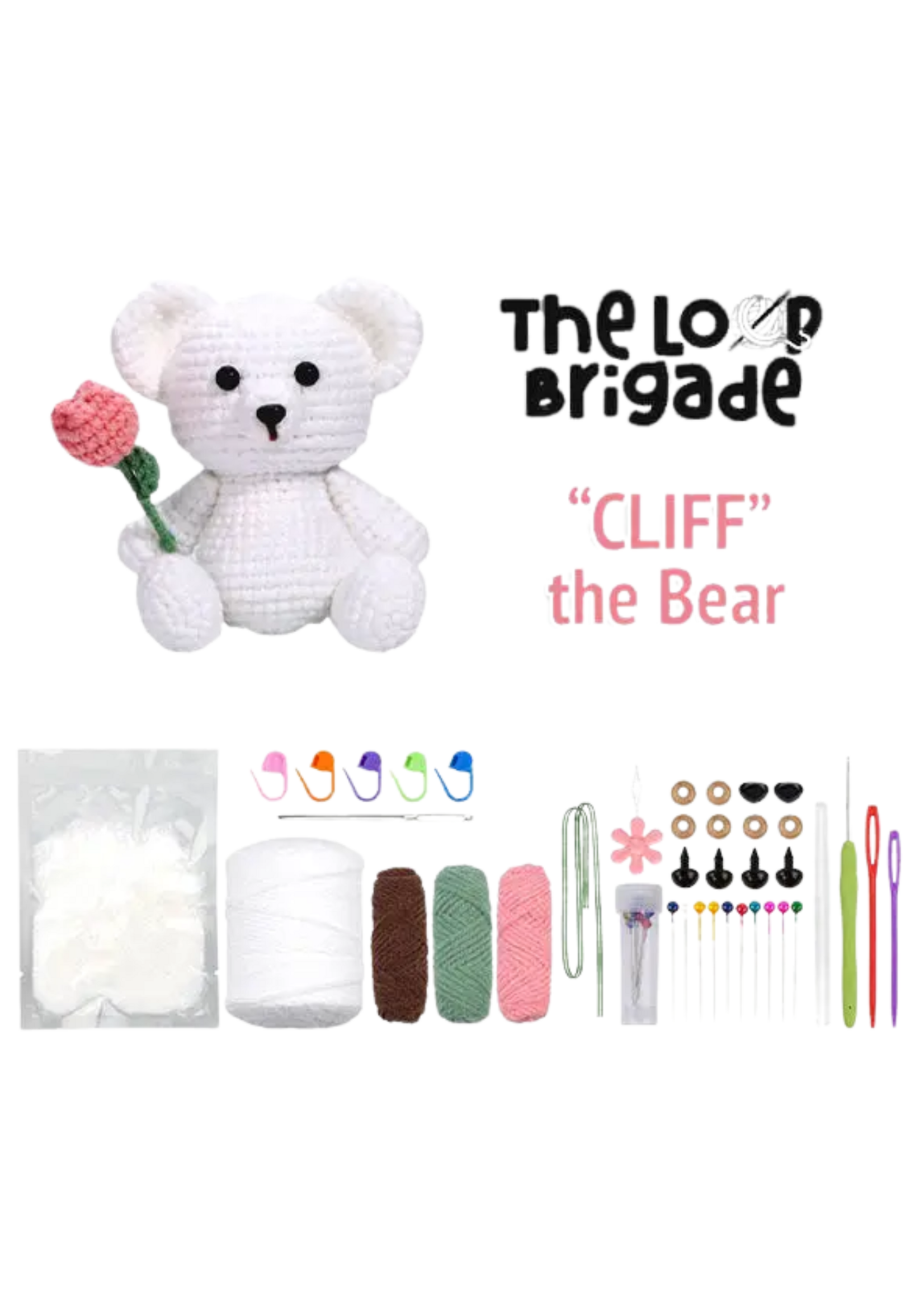 Showcase Cliff The Bear Crochet Kit